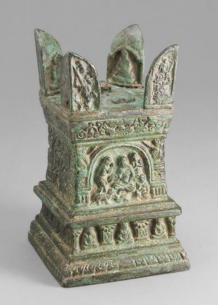 Miniature Stupa with Illustrations of Jataka Tales